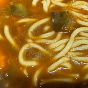 残ったカレーでカレーうどん